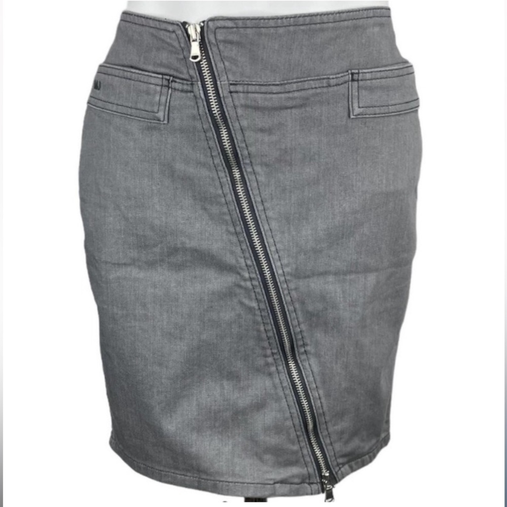 Marc by Marc Jacobs Asymmetrical Zipper Denim Mini Skirt